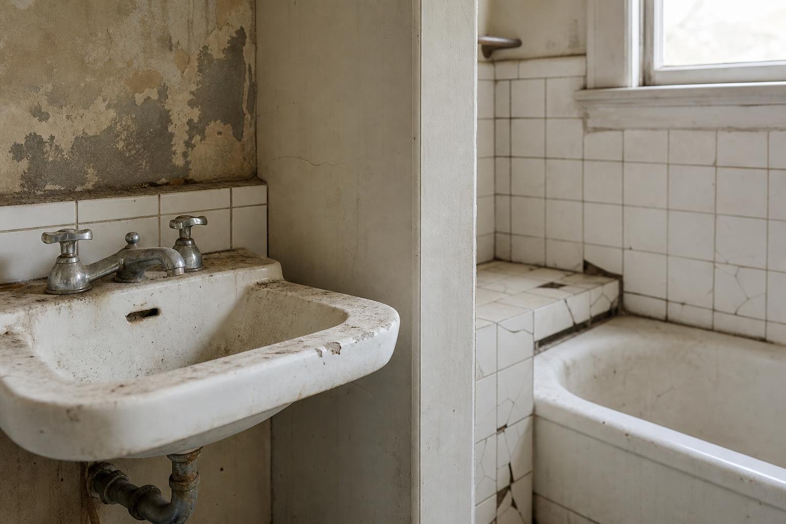 Old bathroom before a fixture upgrade